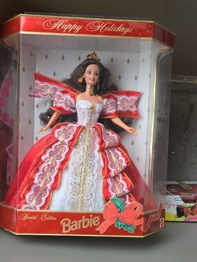 Barbie Special Edition Red, White & Gold Holiday Gown Doll